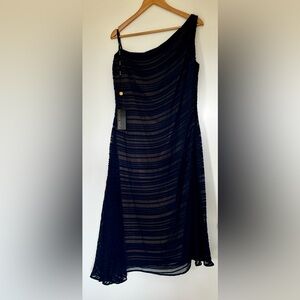 Tadashi Shoji one shoulder asymmetrical hem dress size 14 new with tags!